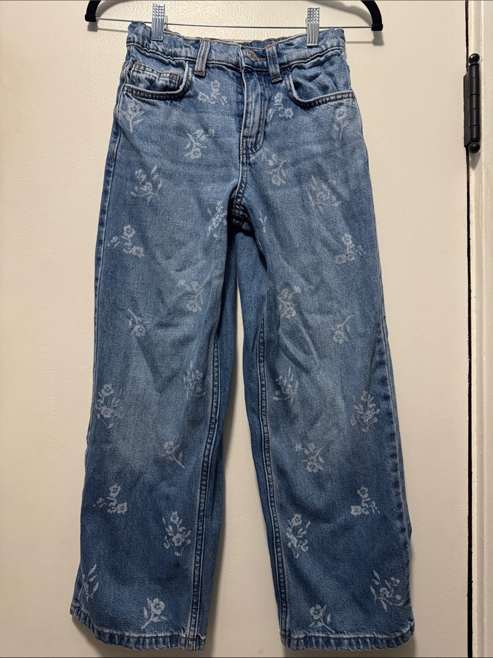 Primark Light Blue Floral-Print Kids' Jeans